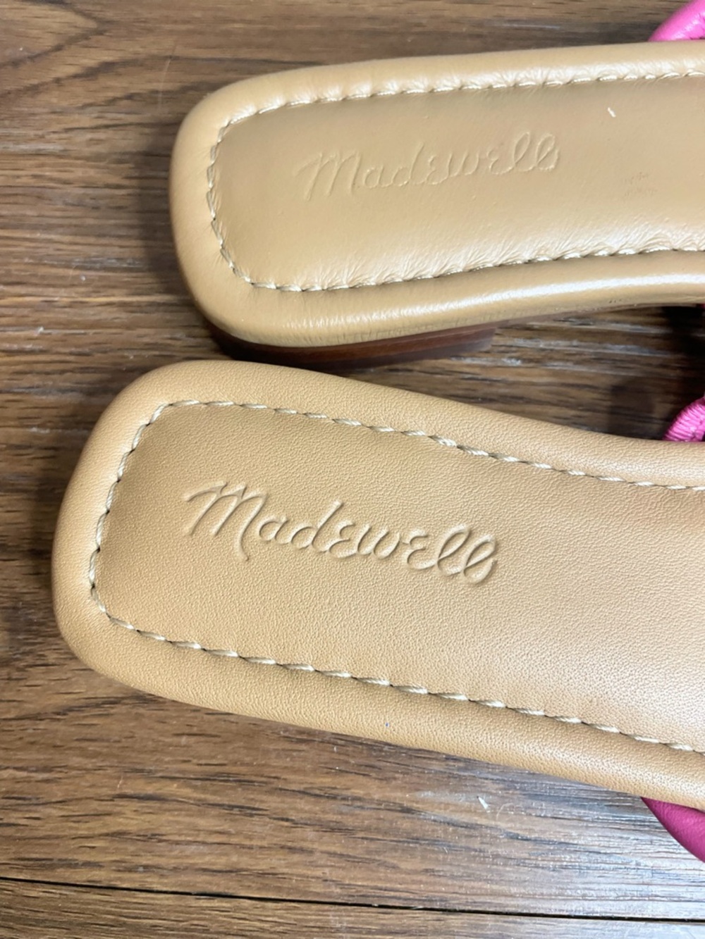 Madewell Amel Pink Slide Sandals Size 9 Minimal Summer Flat Sandals - Picture 5 of 7